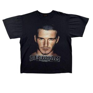 Vintage Manchester United Shirt Mens Large Black Soccer JOLIGOLF David Beckham